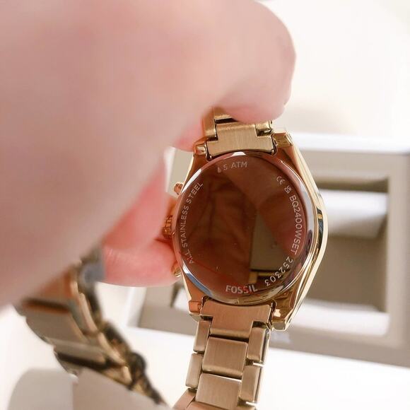 Fossil BQ2400Set His and Her Chronograph Gold-Tone Stainless Steel Watch - Picture 3 of 9